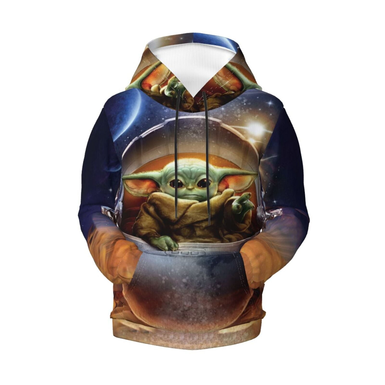 Kids Baby Yoda Hoodie 3d Printed Long Sleeve Pullover Hoodie Novelty Cartoon Anime Game Hooded