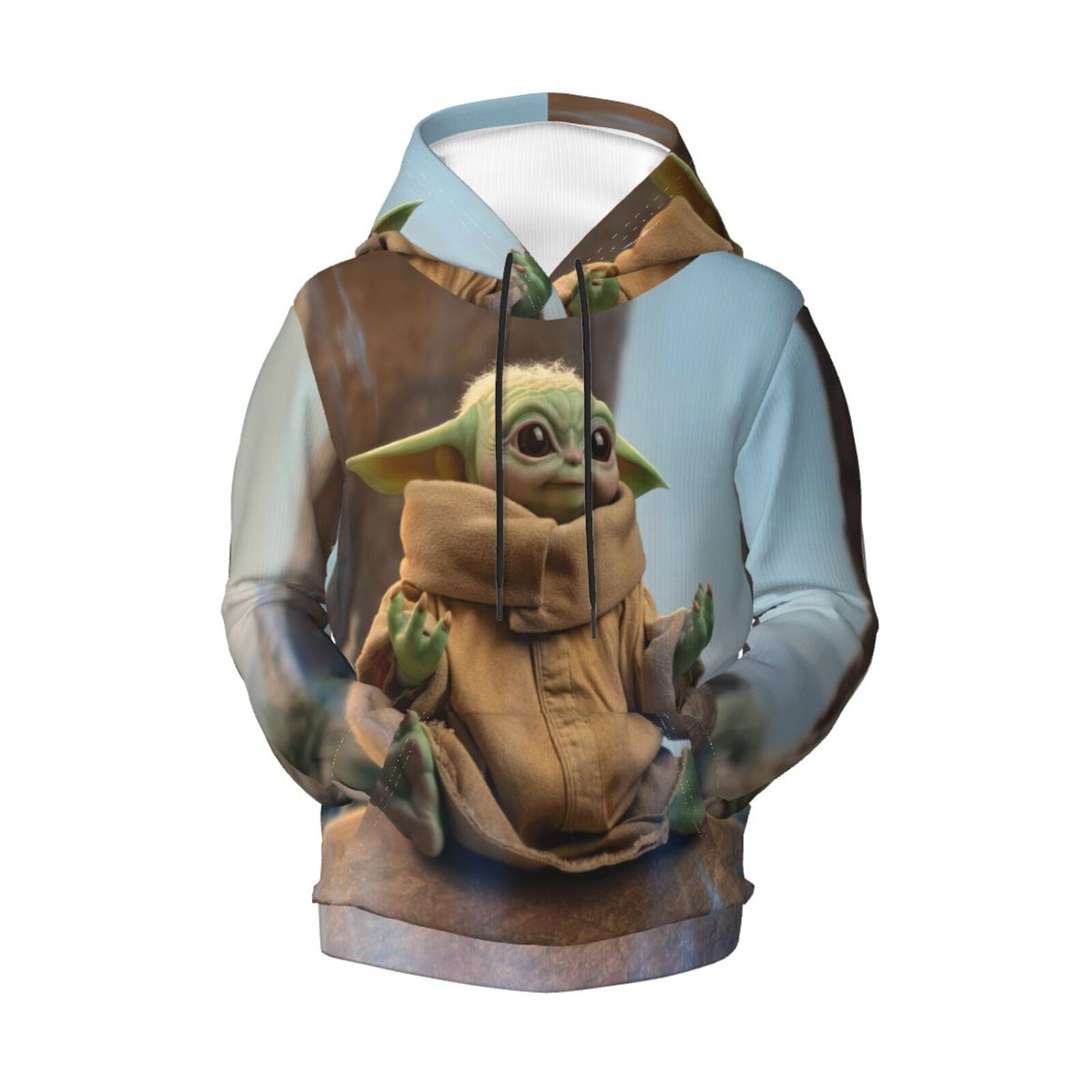 Kids Baby Yoda Hoodie 3d Printed Long Sleeve Pullover Hoodie Novelty Cartoon Anime Game Hooded