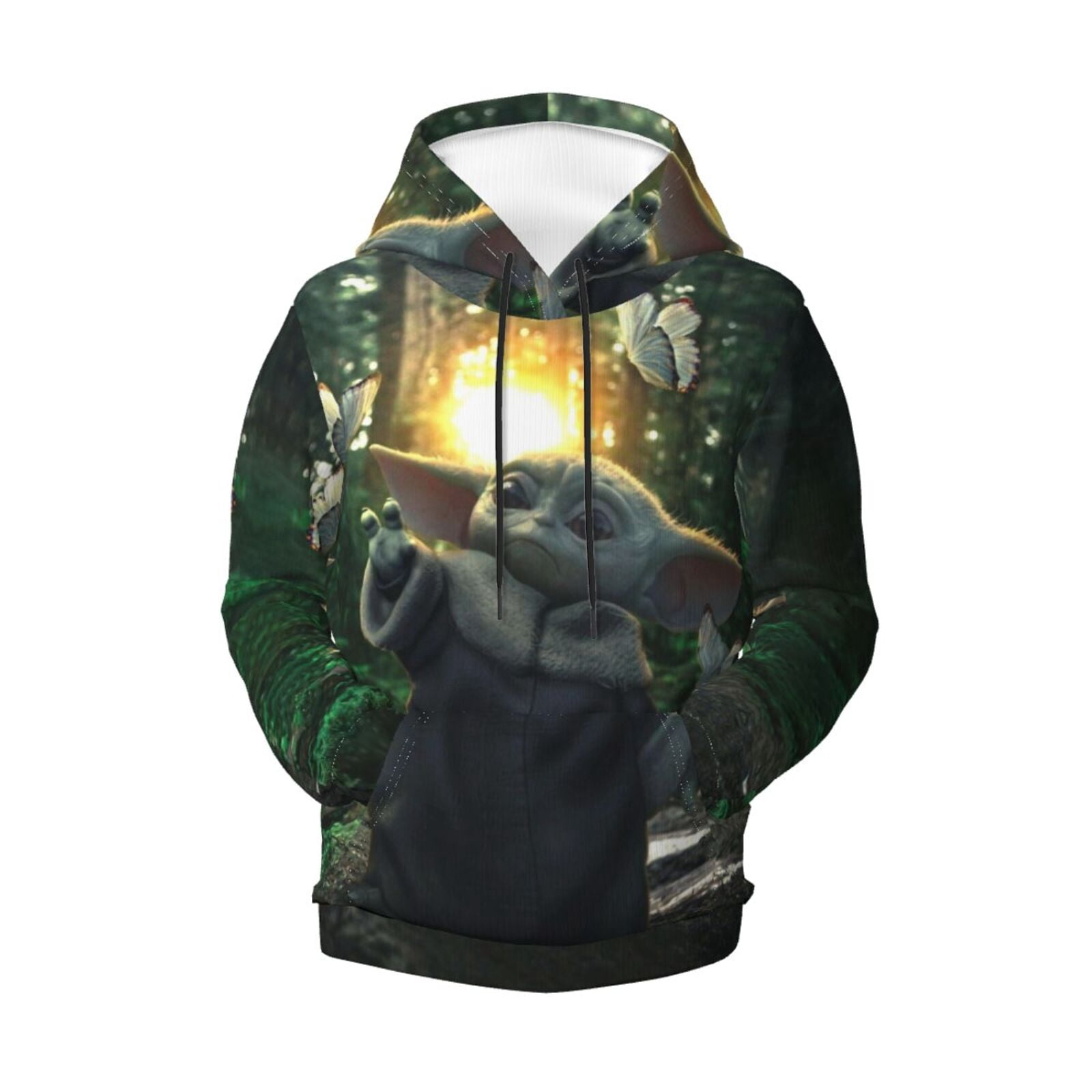 Kids Baby Yoda Hoodie 3d Printed Long Sleeve Pullover Hoodie Novelty Cartoon Anime Game Hooded
