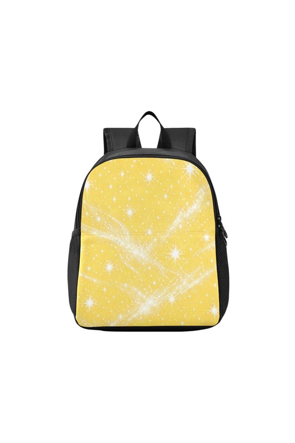 Kids Backpack 10L Lightweight Waterproof School Bag for Toddler Boys Girls Yellow Flashing Pattern