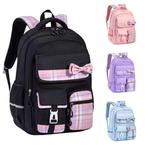 Backpack for Teens Colorful Backpack With Large Capacity School For Elementary Students Lightweight Twin Shoulder Backpack With Bowknot Travel Bag