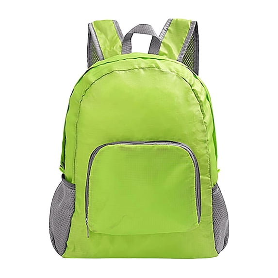 Kids Backpack Lightweight Foldable Hiking Backpack Compact Travel Daypack with Side Pockets Green One Size
