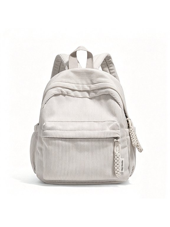 Backpack for Teens Handmade Chunky Knit Corduroy Backpack Use Large Capacity Cute School Companion Travel Bag