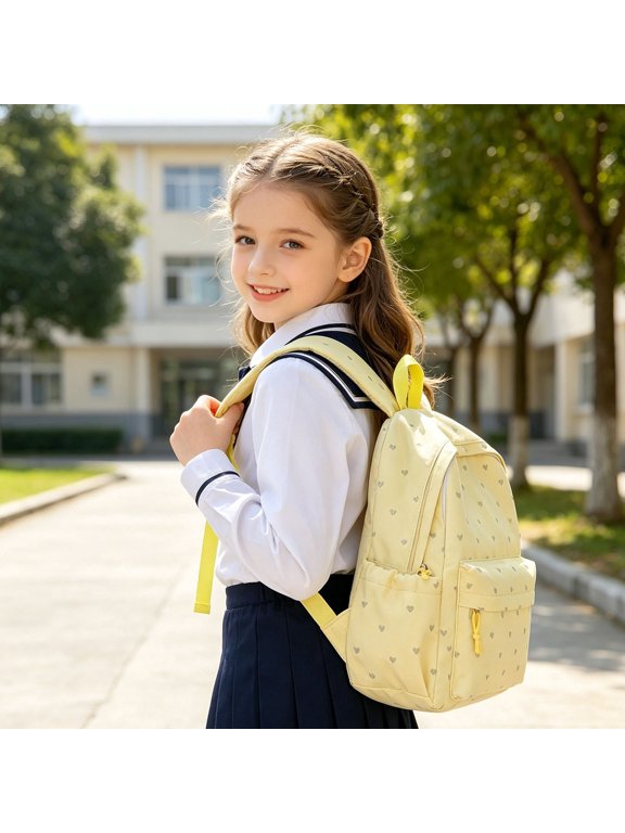 Backpack for Student Heart Print Backpack Student Large Capacity Backpack Travel Bag