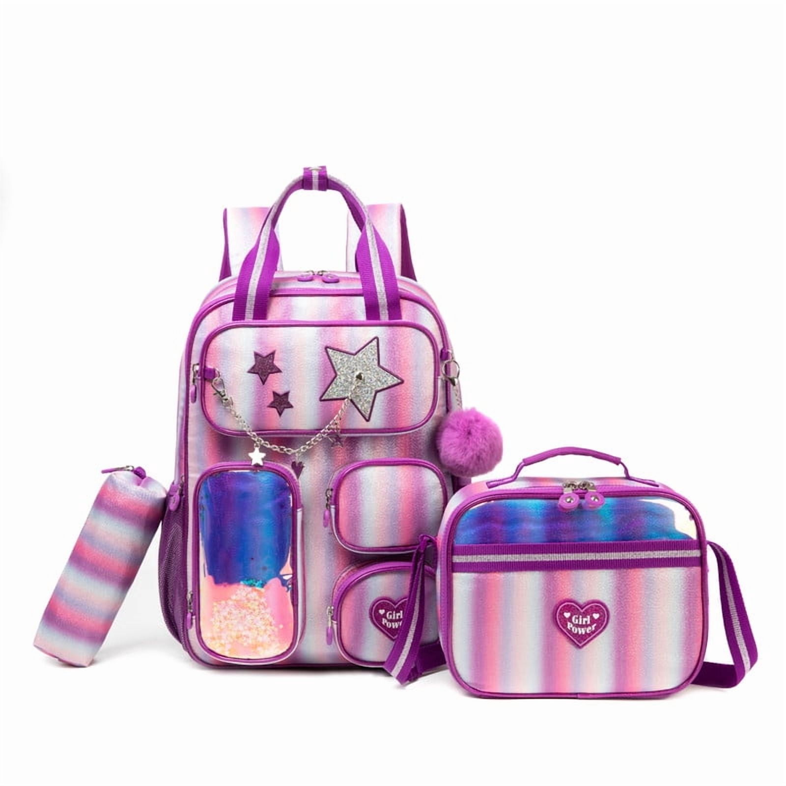 Kids Backpacks for School Girls Backpack with Lunch Box Pencil Case ...