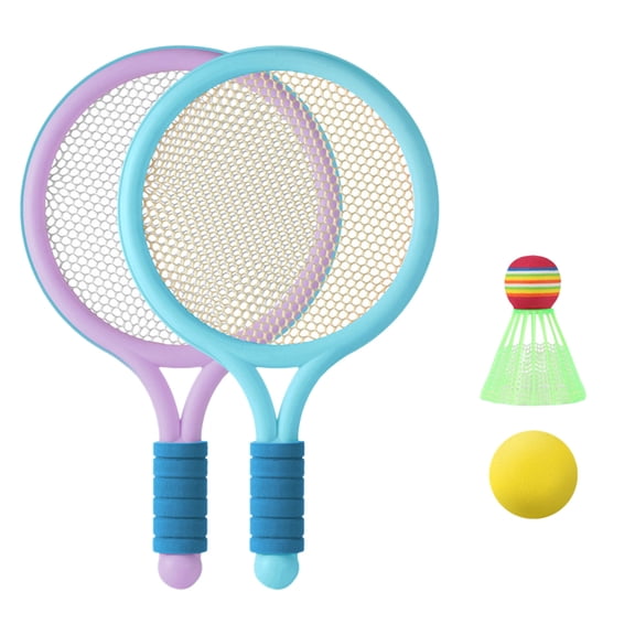 Kids Badminton Rackets Set Lightweight Children Tennis Badminton Toy Children Tennis Racquets with Balls for Family Game