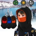 thumbnail image 1 of Kids Balaclava Face Mask, AYAMAYA Winter Windproof Hat Ski Mask for Cold Weather, Full Face Cover Warm Fleece Ski Mask Neck Warmer for Skiing Cycling, 1 of 7
