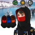 thumbnail image 1 of Kids Balaclava Face Mask, AYAMAYA Winter Windproof Hat Ski Mask for Cold Weather, Full Face Cover Warm Fleece Ski Mask Neck Warmer for Skiing Cycling, 1 of 7