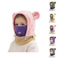 thumbnail image 1 of Kids Balaclava Hat with Face Mask Polar Soft Warm Cold Weather Hat for Boys Girls 4-12 Years Skiing Cycling Camping and Winter Play Kids Cold Weather Gear, 1 of 6