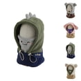 thumbnail image 1 of Kids Balaclava Hat with Face Mask Thickened Windproof Knit Soft Warm Cold Weather Hat for Toddler Boys Girls Kids Cold Weather Gear, 1 of 4