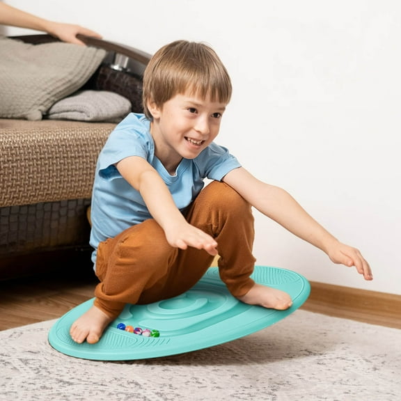 Kids Balance Board - Plastic Wobble Seesaw for Children's Balance Training & Coordination, 46x36x8cm, Bright Colors, Indoor/Outdoor Play, Christmas Gift for Toddlers & Preschoolers