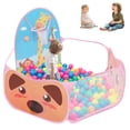 thumbnail image 1 of Kids Ball Pit,Portable Play Pool Tent for Kids,Baby Crawl Playpen with Basketball Hoop, Portable Toys for Girls Boys, Balls Not Included, Animal,Pink, 1 of 7