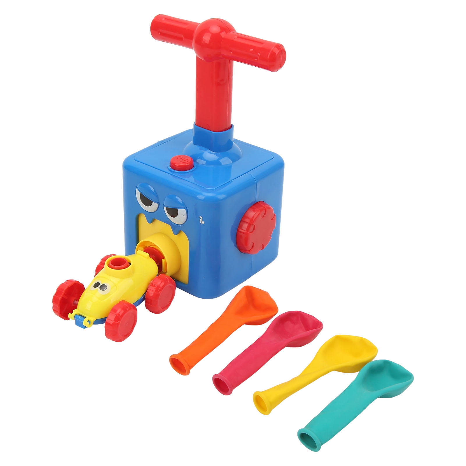 Kids Balloon Powered Cars Press Type Manual Pump Balloon Car Science