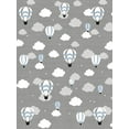 thumbnail image 1 of Kids Baloon Grey and Blue Flat Pile Area Rug, 1 of 2