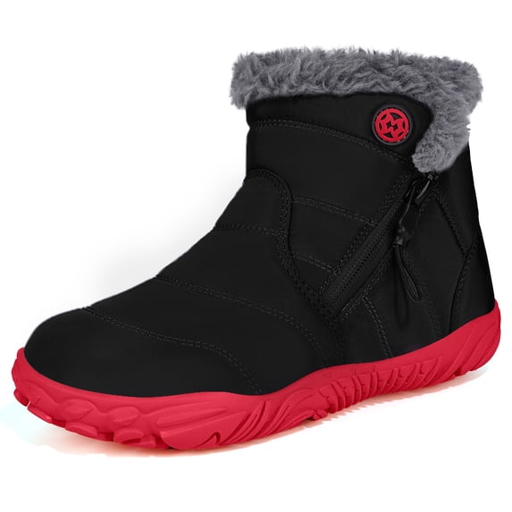Kids Barefoot Snow Boots Wide Width Ankle Booties for Girls Boys