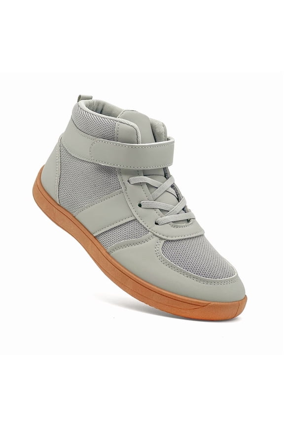 Kids Barefoot Wide Toe Shoes Toddler High Top Wrestling Boxing Shoes Comfy Hiking Boots Zero Drop Minimalist Sneakers