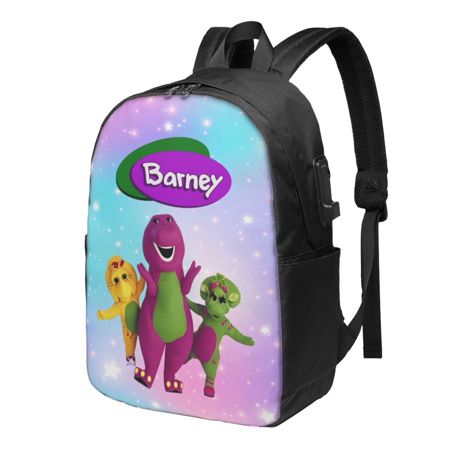 Kids Barney And Friends Backpack for Boys Girls Bookbags with USB Charging Port School Bag Daily Backpack 17in Walmart