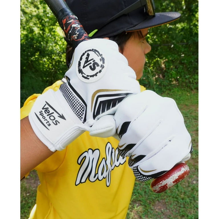 Kids Baseball Batting gloves Velos Sports® Durable Genuine Leather