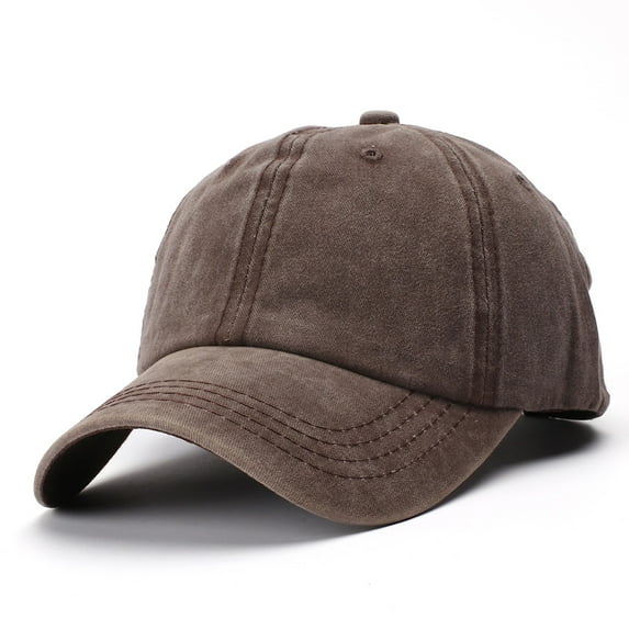 Kids Baseball Cap, Unisex Children's Sun Hat for Outdoor, Adjustable Toddler Cap with Curved Brim, 6-Pack Solid Color Cotton Hats for Boys and Girls, Sun Protection Summer Hat-Brown