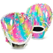 Kids Baseball Glove, Softball Gloves, Kids Girls Toddlers Baseball Softball Mitt, 9''-10.5'' T-Ball Glove for Training and Beginner Play, Left Hand Glove, Right Hand Throw