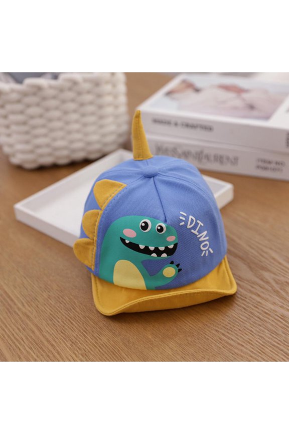 Kids Baseball Hat Toddler Boy Girl Sun Protection Hat Cotton Hats, Cartoon Dinosaur Sun Hat for Baby Girls Boys Children 6-24 Months