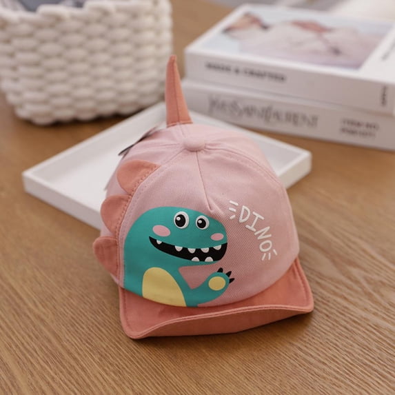 Kids Baseball Hat Toddler Boy Girl Sun Protection Hat Cotton Hats, Cartoon Dinosaur Sun Hat for Baby Girls Boys Children 6-24 Months