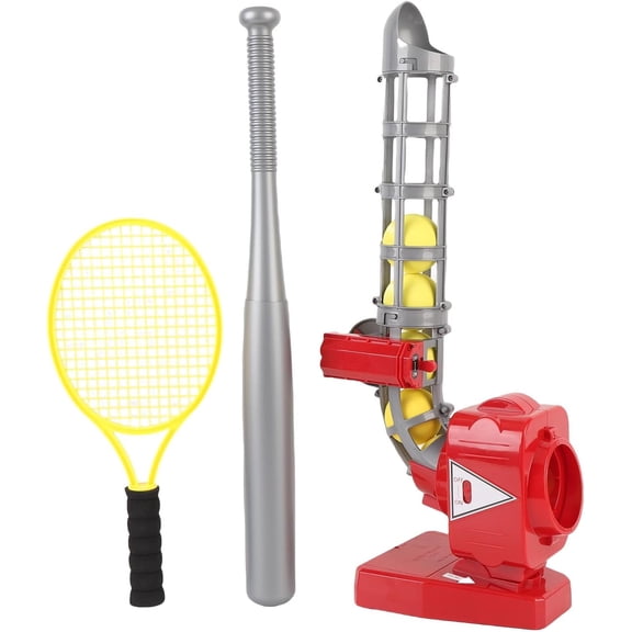 FITPLAY Kids Baseball Pitching Machine: Auto Baseball Pitcher Outdoor Sports Toys for Kids Ages 6-8, Adjustable Angles Electronic Baseball Training Launcher Outside Game