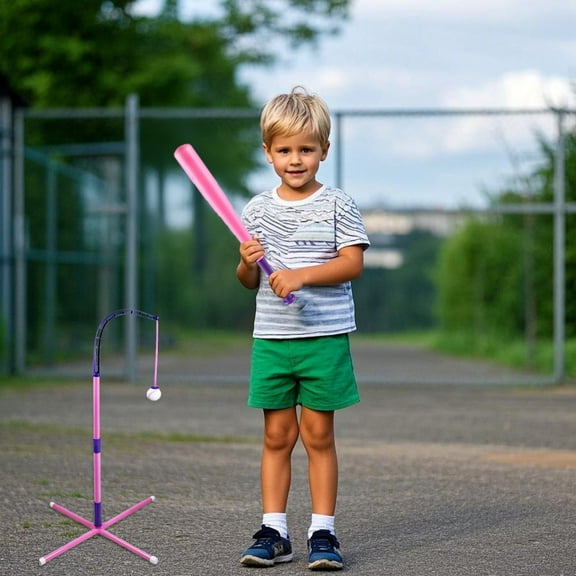 Kids Baseball Pitching Machine Batting Machine Entertainment Games Birthday Retractable Bat Baseball Pitcher Style D