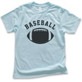thumbnail image 1 of Kids Baseball Shirt, Youth Kids Boy Girl T-Shirt, Funny Baseball T-shirt, Funny Football Tee, Ironic Sports Tee, Light Blue, Small, 1 of 4
