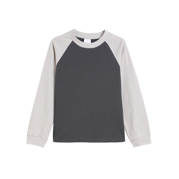 Kids Baseball T-Shirts, Toddler Raglan Sleeves Tees Tops, Boys Girls Casual Long Sleeve Crew Neck Sweatshirt Pullover Tops New, Gray, 7T