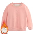 thumbnail image 1 of Kids Basic Crewneck Sweatshirt Winter Fleece Long Sleeve Oversized Pullover Tops for Boys Girls School Daily Casual Hoodless 9-10Y, 1 of 6