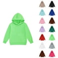 thumbnail image 1 of Kids Basic Hoodie Fall Winter Long Sleeve Casual Plain Hooded Sweatshirt for Boys Girls Children Pullover Tops, 1 of 1