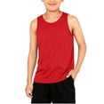 thumbnail image 1 of Kids Basic Tank Tops Boys Girls Sleeveless Cotton Racerback Tanks Undershirts Summer Casual Workout Tshirts 2 Years, Red, 1 of 7