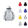 thumbnail image 1 of Kids Basic Zip Up Hoodie Long Sleeve Plain Hooded Sweatshirt with Pockets for Boys Girls Jacket Coat, 1 of 1