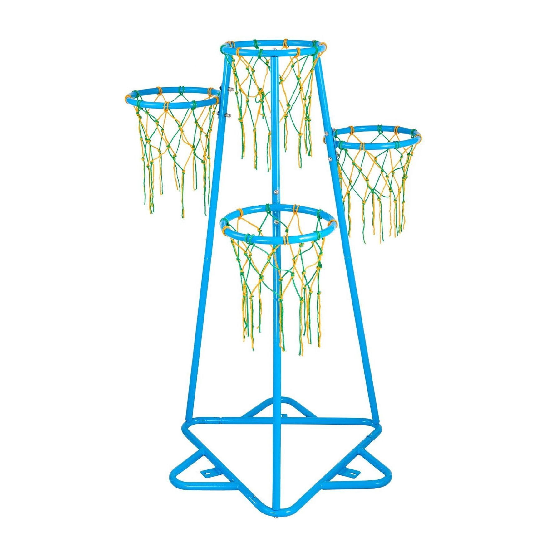 Kids Basketball Hoop 4-Hoop Portable Basketball Stand with Adjustable Heights