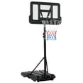 thumbnail image 1 of Kids Basketball Hoop,Outdoor Portable Adjustable Basketball Goal System with Height Adjustable 5-7 FT, 28" Backboard & Wheels for Youth Adult at Indoor Outdoor 3+, 1 of 7