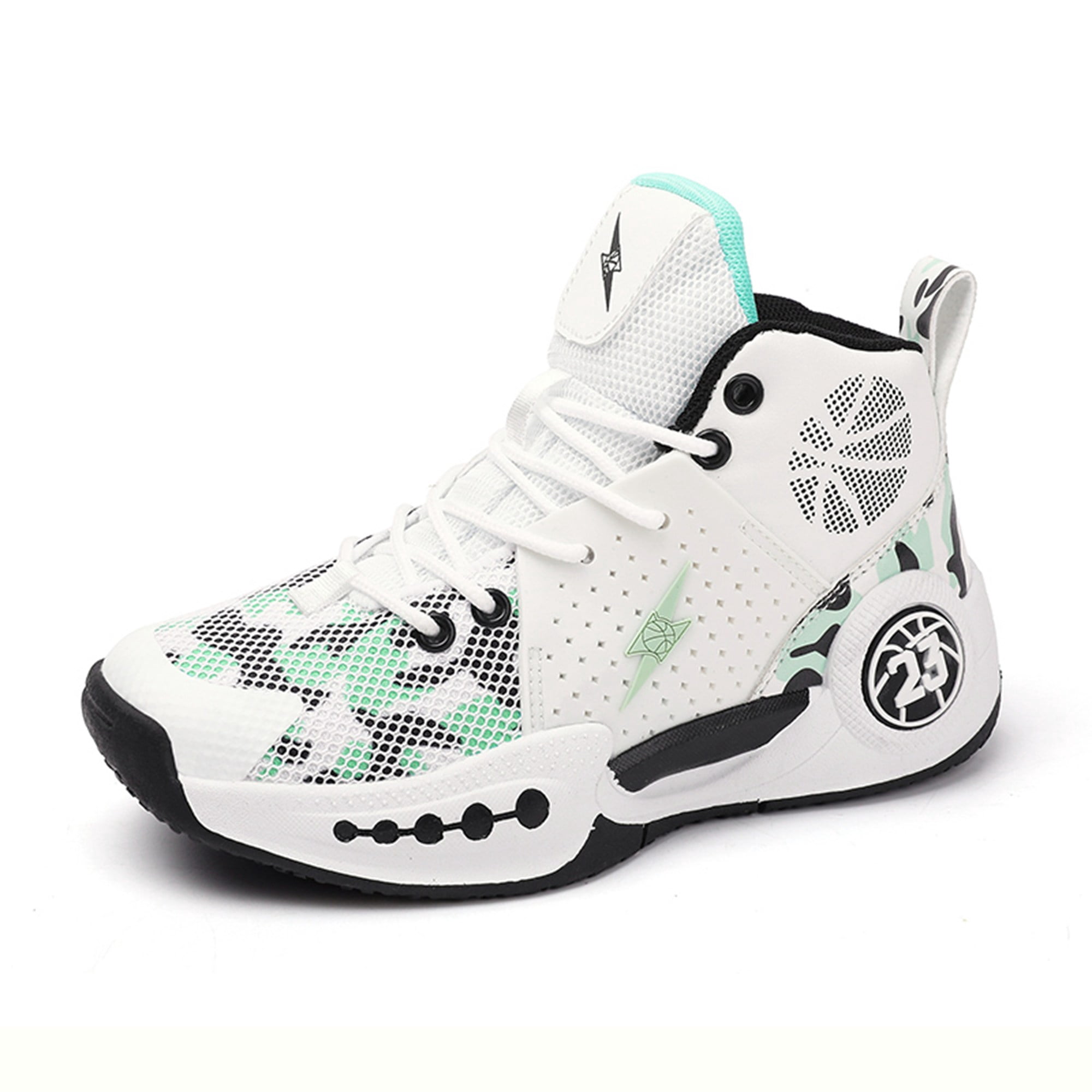 Kids' Basketball Shoes - Lightweight Breathable High Tops for Boys Girls, Non-Slip Outdoor Sports Sneakers (6 Colors)