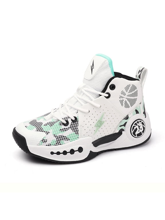 Kids' Basketball Shoes - Lightweight Breathable High Tops for Boys Girls, Non-Slip Outdoor Sports Sneakers (6 Colors)