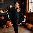 thumbnail image 1 of Kids Bat Jumpsuit With Glowing Wings Halloween Dress Up Outfit For Party Night Fun, 1 of 4