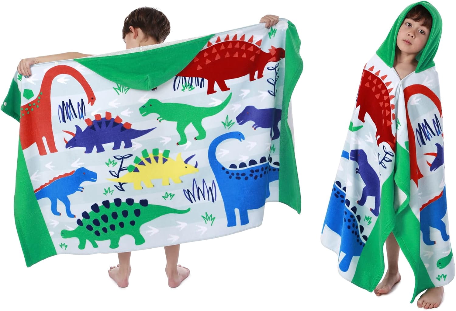 Kids Bath Towels Cartoon Dinosaur Kids Towels Bath 50" x 30" Boy Kids Bath Towels Boy Kids ...