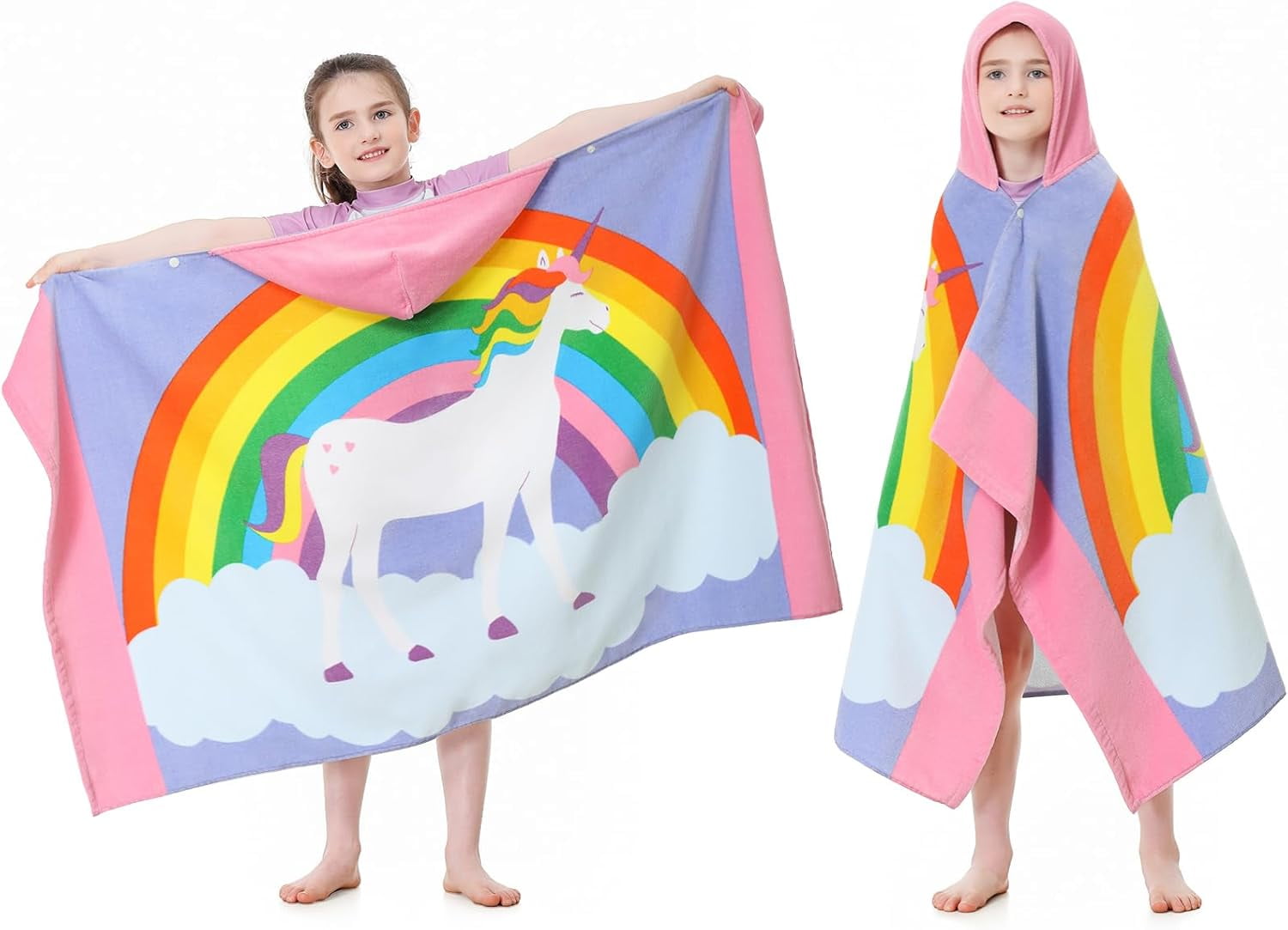 Kids Bath Towels Cartoon Girls Bath Towels 50" x 30" Bath Towels for