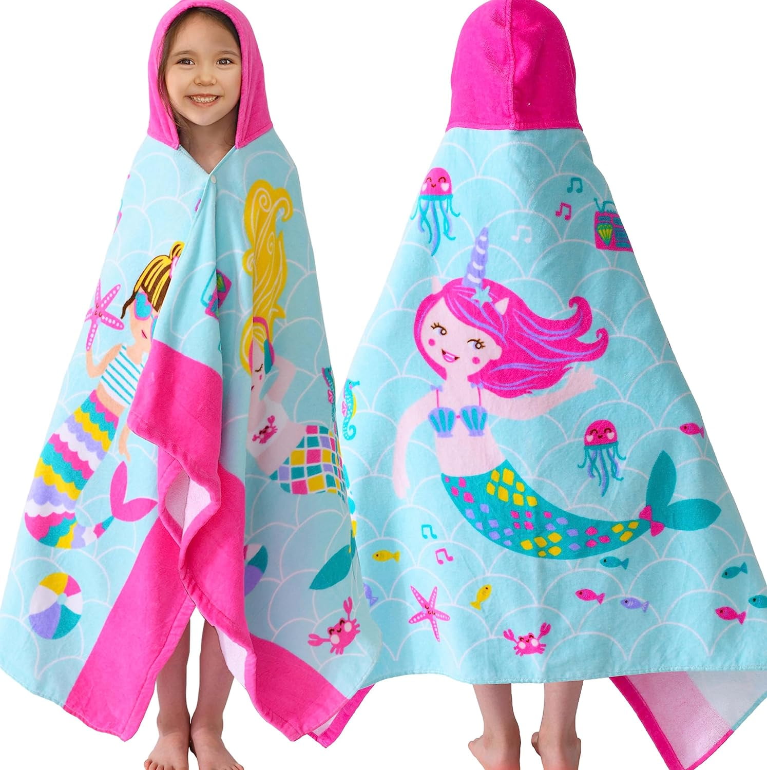 Kids Bath Towels Cartoon Girls Bath Towels 50" x 30" Bath Towels for ...
