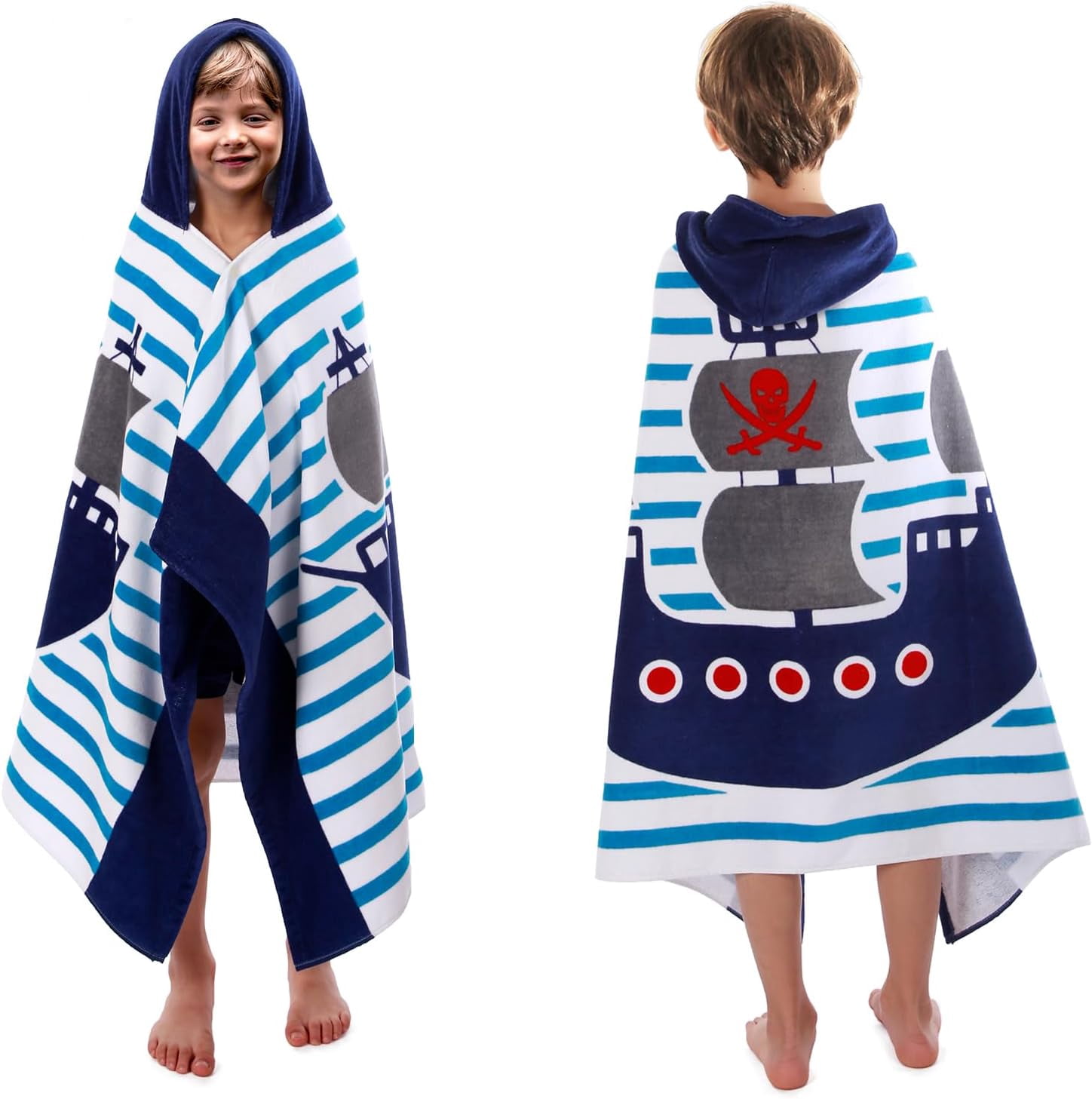 Kids Bath Towels Cartoon Sea Rover Kids Towels Bath 50" x 30" Boy Kids ...