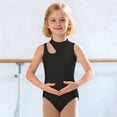thumbnail image 1 of Kids Bathing Suit Black Girls 1 Piece Swimsuits Sleeveless Quick Dry School Swimming Lessons Cute Swimwear Bathing Suits 5-6 Years, 1 of 4