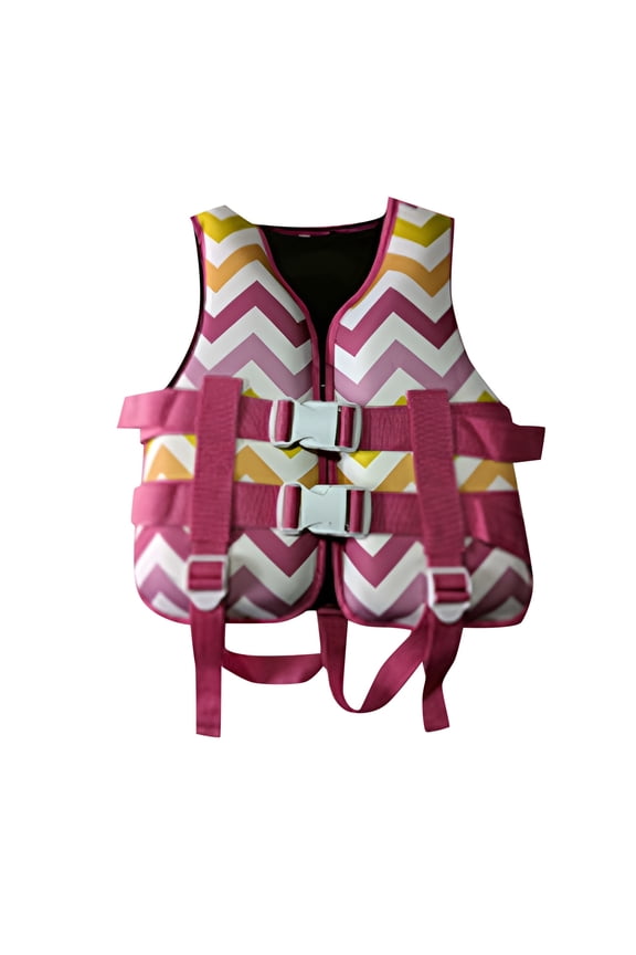 Kids Bathing Suits Girls Buoyancy Life Jacket for Children Summer Seaside Swim Pool Life Vest Kids Swimsuits Pink 2 years-4 years