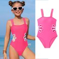 thumbnail image 1 of Kids Bathing Suits Sleeveless Toddler 1 Piece Swimsuit Cute Bathing Suit Girls Size 7-8 Years Swimsuit, 1 of 7