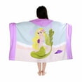 thumbnail image 1 of Kids Bathrobes Hooded Towels, Big Boys Girls Cartoon Hooded Wraps Beach Pool Bath Towel Poncho Cotton Towel, 30"x50", 3-12 Years, 1 of 4