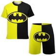 thumbnail image 1 of Kids Batman Athletic T-Shirt And Mesh Shorts Outfit Set Mesh Clothing Set for Boys, 1 of 7