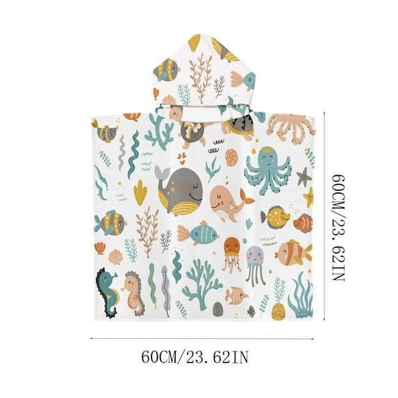 Kids Beach Hooded Beach Changing Towel Swimming Wearable, Usupdd 2025 Kids Beach Hooded Beach Changing