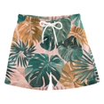 thumbnail image 1 of Kids' Beach Pants Comfortable Swim Trunks Abstract Tropical Leaves Pattern Shorts for Pool Vacation and Lounge Wear 2T, 1 of 8
